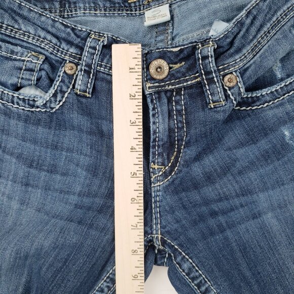 Silver Jeans Co Jeans Women 29x33 Aiko Bootcut Embroidered Whiskered Low Rise - Picture 15 of 15